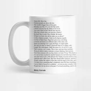 Ricky Gervais Quotes Mug